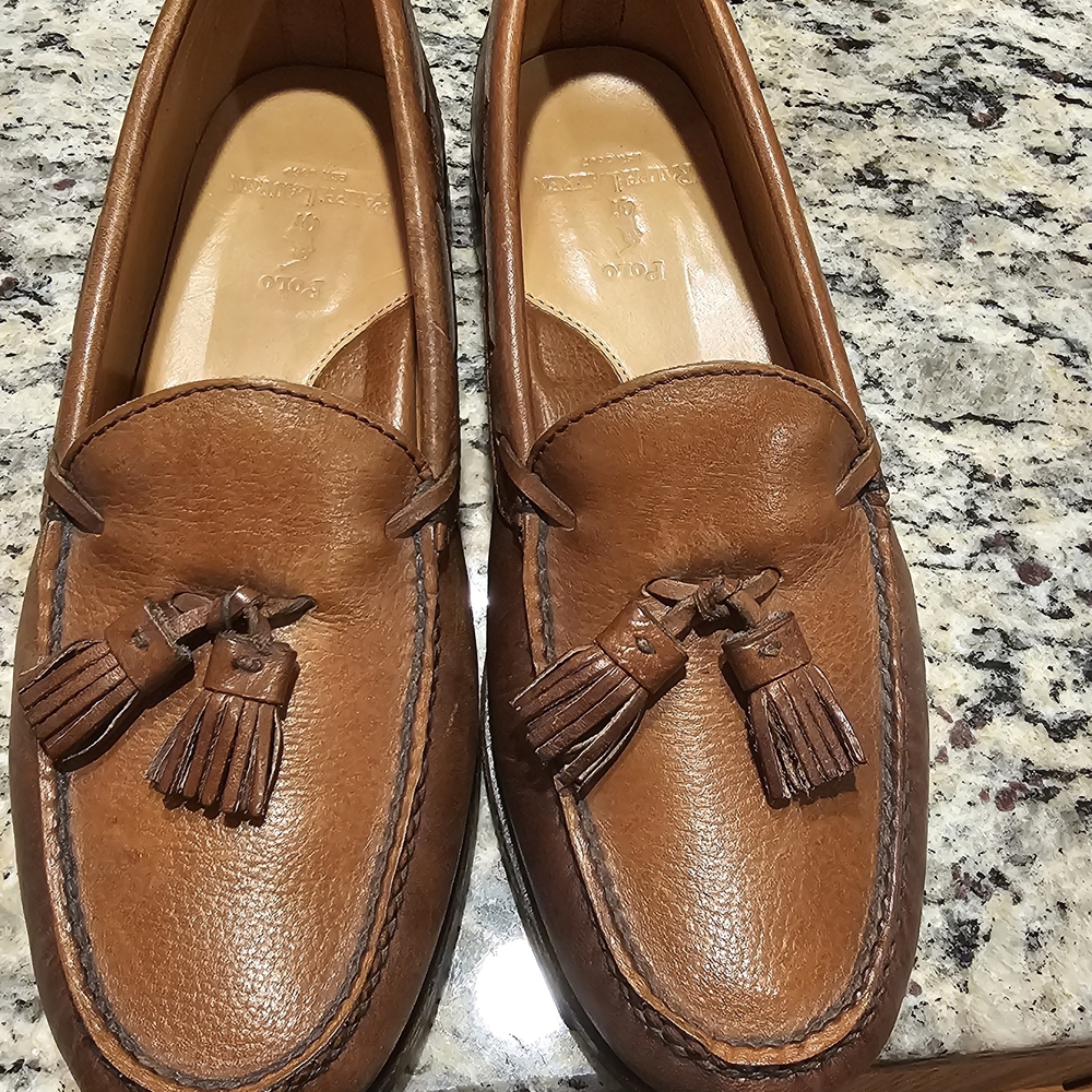 Polo by Ralph Lauren Tan Leather Tassel Loafers